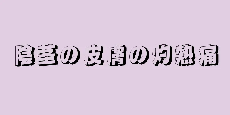陰茎の皮膚の灼熱痛