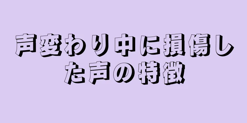声変わり中に損傷した声の特徴