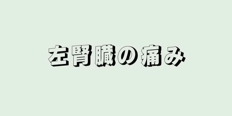 左腎臓の痛み