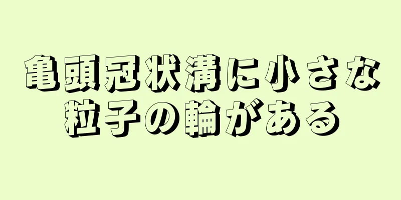 亀頭冠状溝に小さな粒子の輪がある