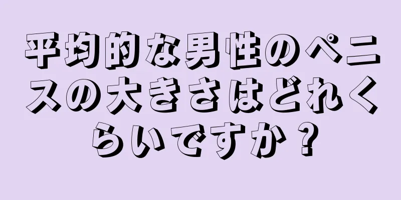 平均的な男性のペニスの大きさはどれくらいですか？