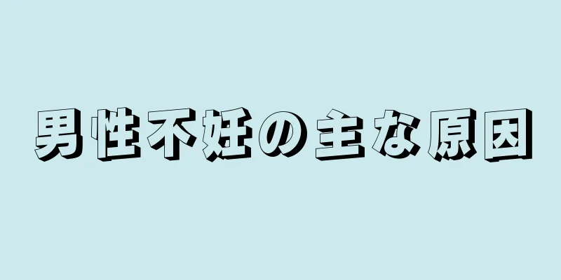 男性不妊の主な原因