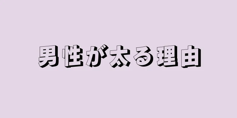 男性が太る理由