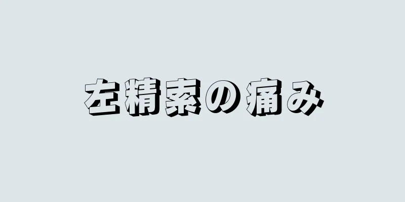 左精索の痛み