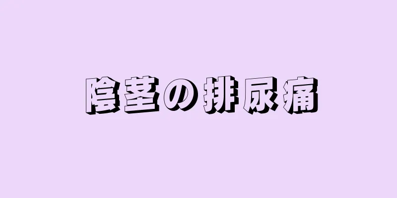 陰茎の排尿痛