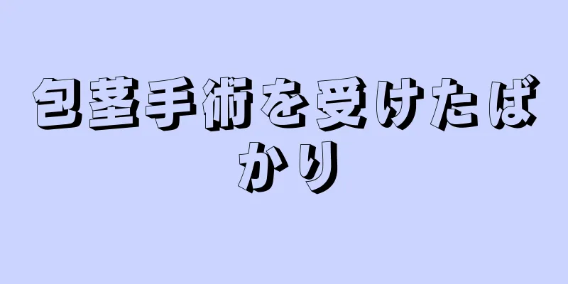 包茎手術を受けたばかり