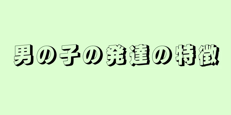 男の子の発達の特徴