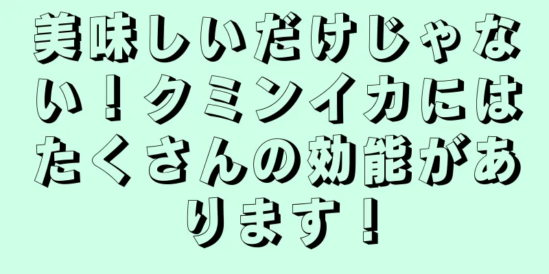 美味しいだけじゃない！クミンイカにはたくさんの効能があります！