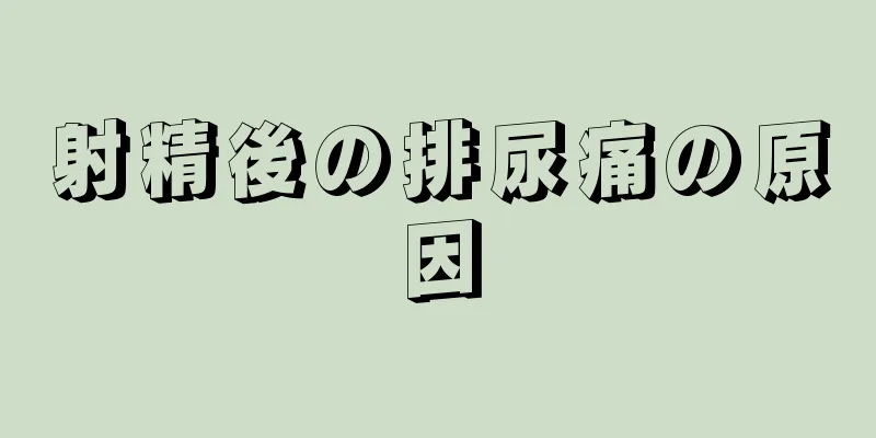 射精後の排尿痛の原因