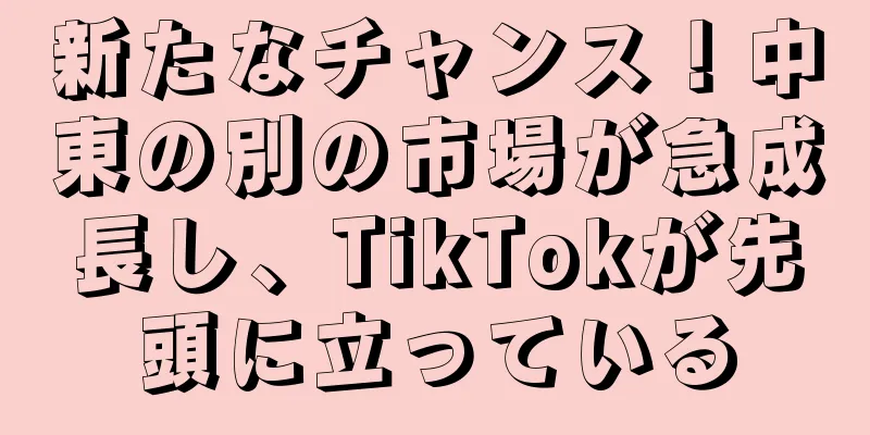 新たなチャンス！中東の別の市場が急成長し、TikTokが先頭に立っている