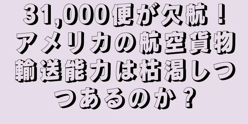 31,000便が欠航！アメリカの航空貨物輸送能力は枯渇しつつあるのか？