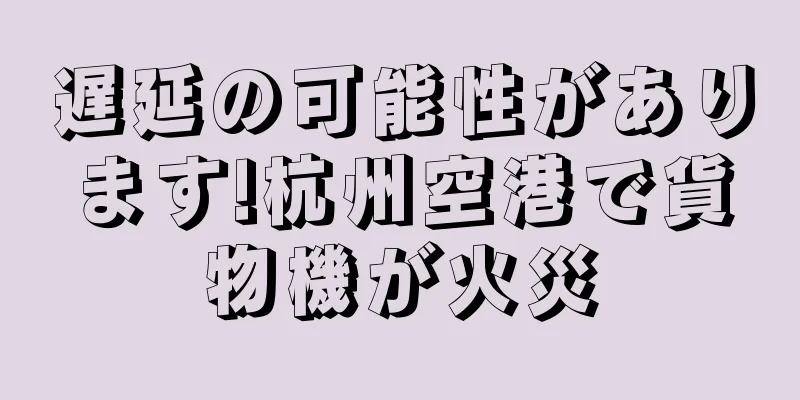 遅延の可能性があります!杭州空港で貨物機が火災