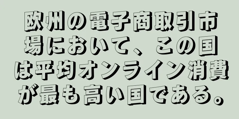 欧州の電子商取引市場において、この国は平均オンライン消費が最も高い国である。