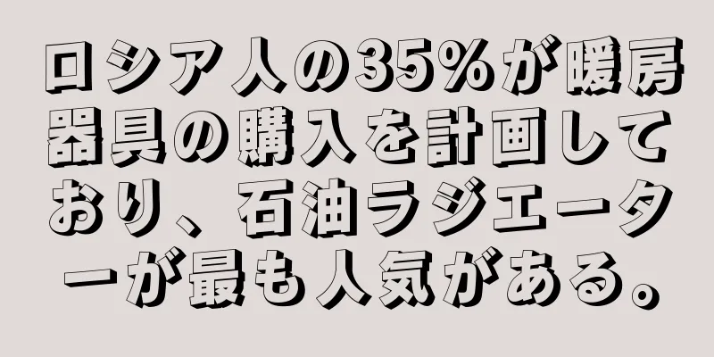 ロシア人の35%が暖房器具の購入を計画しており、石油ラジエーターが最も人気がある。